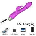 Vibrator Rabbit Mov din Silicon Medical cu Stimulare Duală Intensă - imagine 3