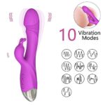 Vibrator Rabbit Mov din Silicon Medical cu Stimulare Duală Intensă - imagine 6