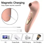 Stimulator Clitoridian Premium cu Vacuum Vibrații Multiple și Încărcare USB - imagine 2