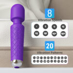Vibrator Wand Puternic cu Vibrații Multiple și Încărcare USB - imagine 3